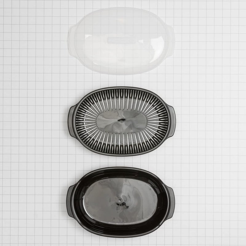 Whirlpool W10660052 Universal Microwave Steamer, 13 3/4" x 8 1/2" x 5 1/4", Black - Image 3